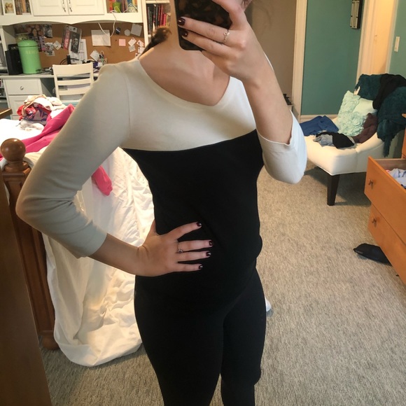 J. Crew Tops - 🔴 J Crew Black & White 3/4 Sleeve Top